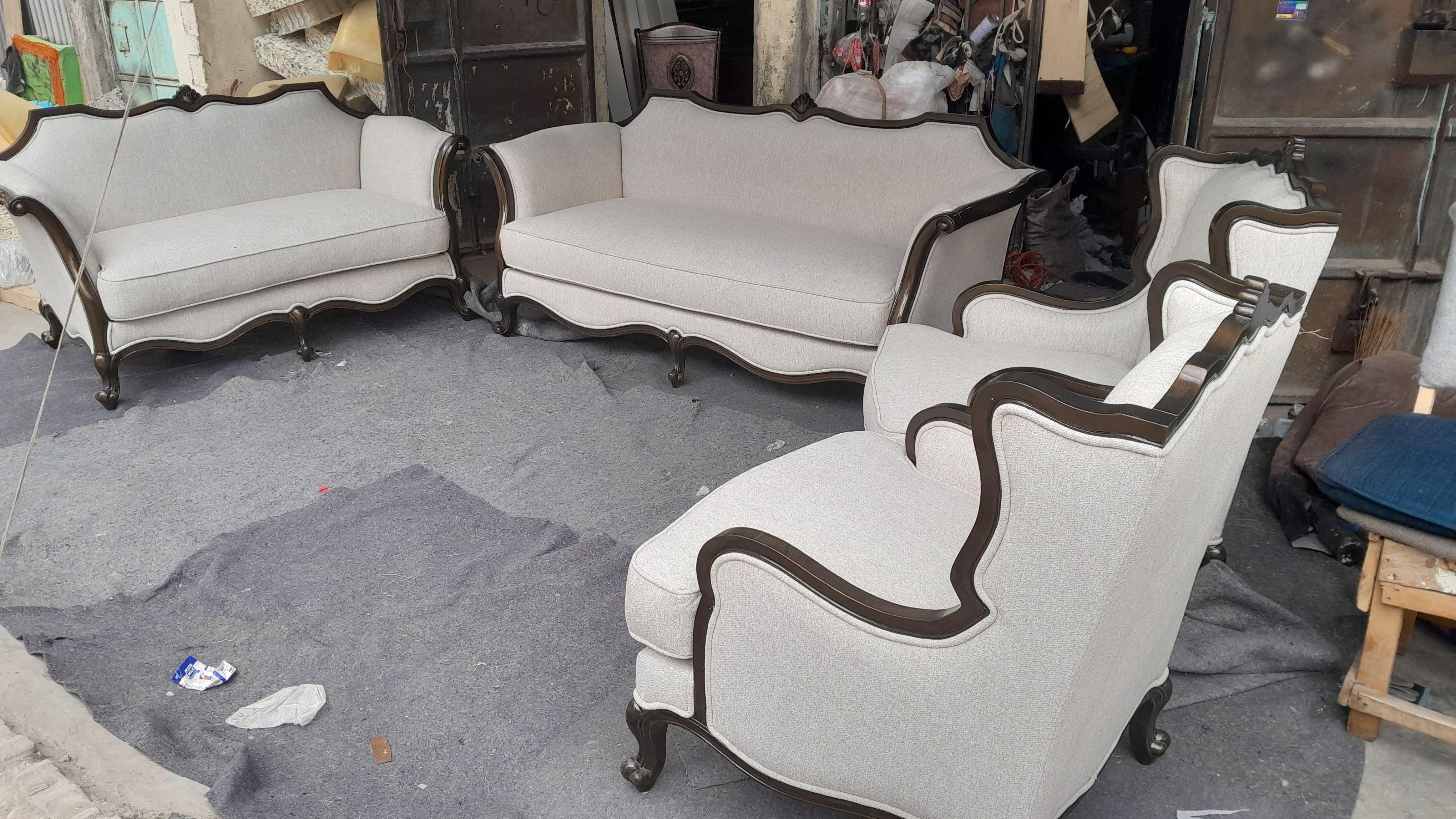 Sofa after restoration